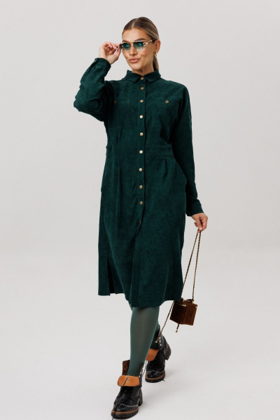 Платье Anelli 1727 теплый_мох - фото 7