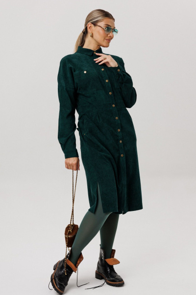 Платье Anelli 1727 теплый_мох - фото 4