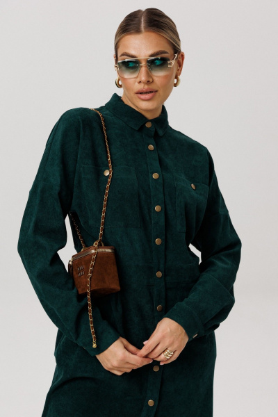 Платье Anelli 1727 теплый_мох - фото 3