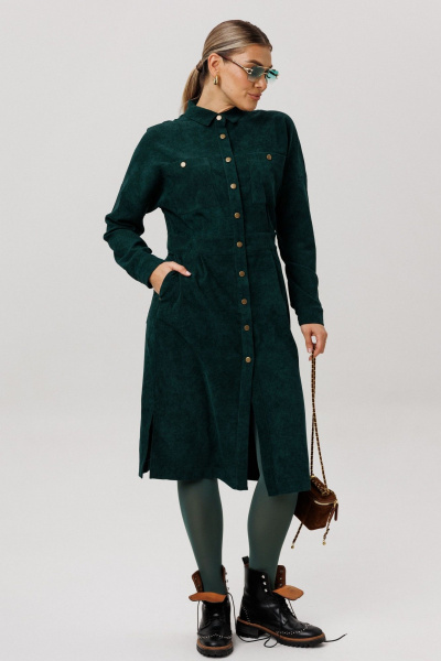 Платье Anelli 1727 теплый_мох - фото 2