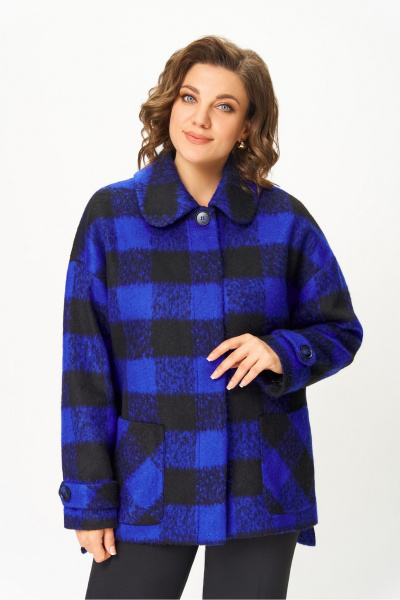 Жакет DaLi 3583Л василёк с чёрным - фото 1