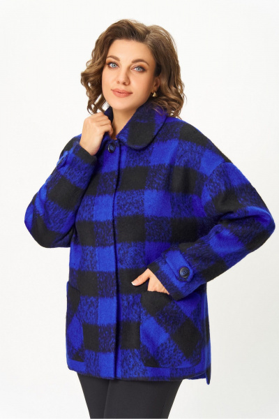Жакет DaLi 3583Л василёк с чёрным - фото 2