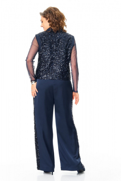 Брюки, жилет, топ VI ORO VR-1240 синий - фото 11