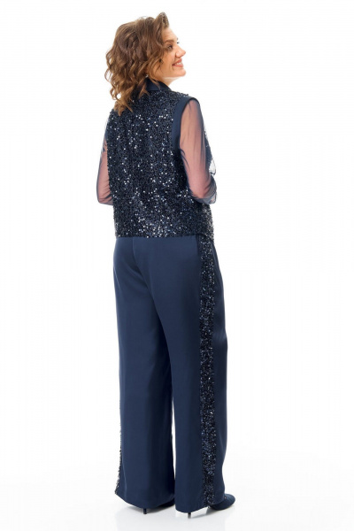 Брюки, жилет, топ VI ORO VR-1240 синий - фото 9