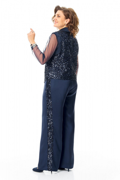 Брюки, жилет, топ VI ORO VR-1240 синий - фото 8