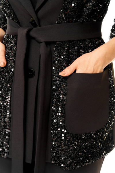 Брюки, жакет, топ VI ORO VR-1238 черный - фото 8