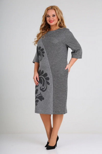 Платье СиБон 0133 серый - фото 1