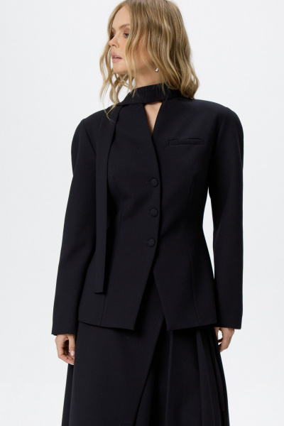 Жакет, юбка PiRS 6215 сине-черный - фото 8