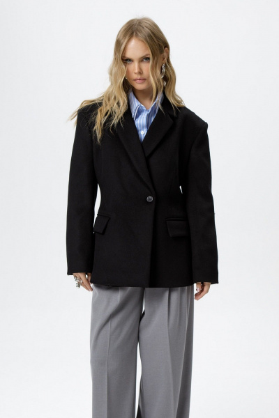 Полупальто PiRS 6221 черный - фото 7