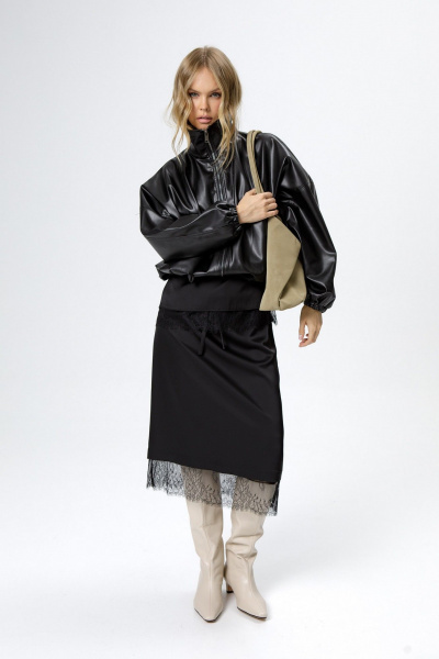 Бомбер PiRS 6235 черный - фото 6