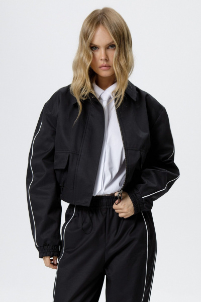 Бомбер PiRS 6249 черный - фото 5