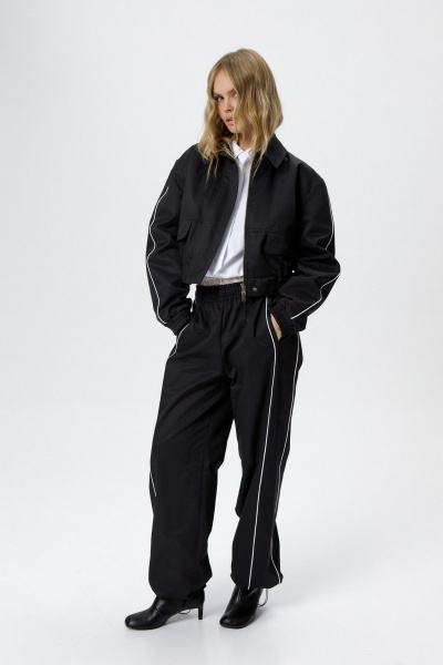 Бомбер PiRS 6249 черный - фото 4