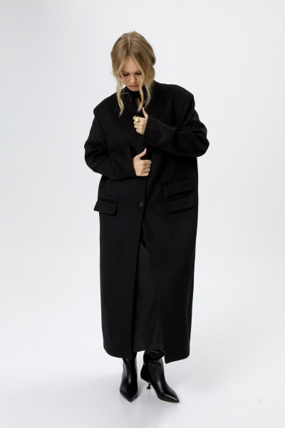 Пальто PiRS 6255 черный - фото 5