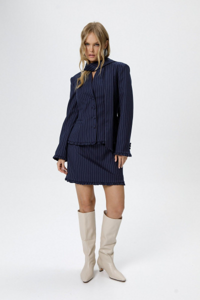 Жакет PiRS 6283 синий - фото 4