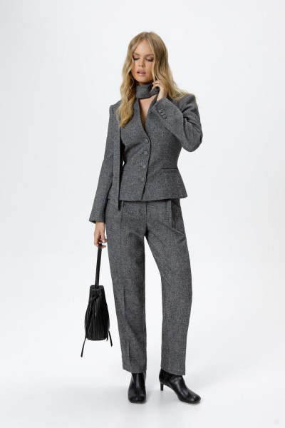 Брюки, жакет PiRS 6295 серый_меланж - фото 1