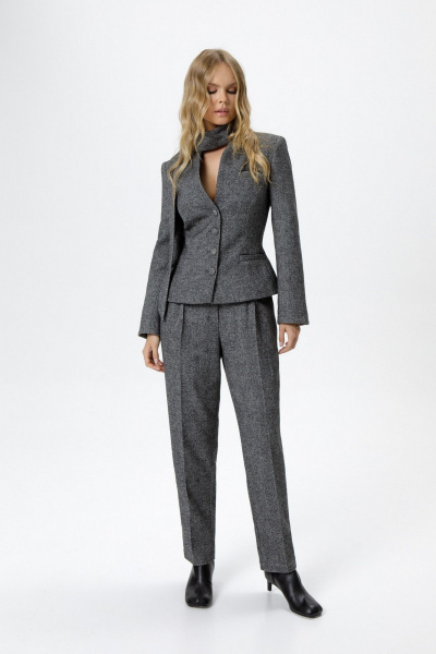 Жакет PiRS 6296 серый_меланж - фото 6