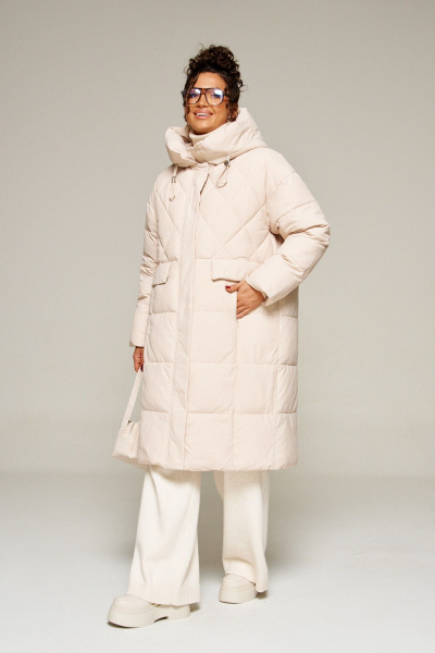 Пальто Beautiful&Free 8016 молочный - фото 1