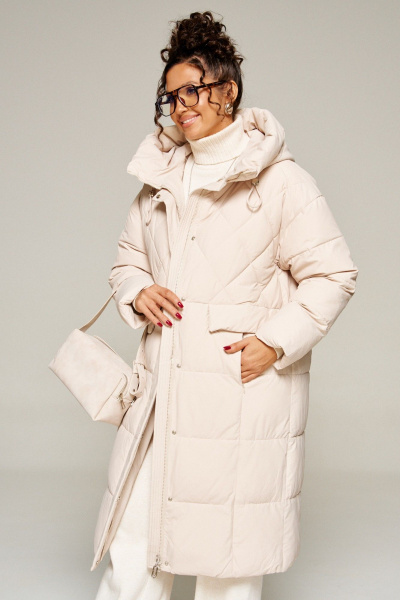 Пальто Beautiful&Free 8016 молочный - фото 6