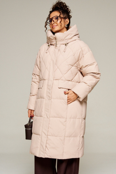 Пальто Beautiful&Free 8016 песочный - фото 3