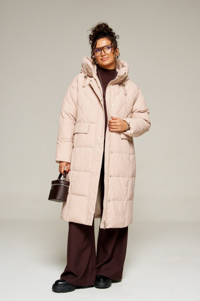 Пальто Beautiful&Free 8016 песочный - фото 6