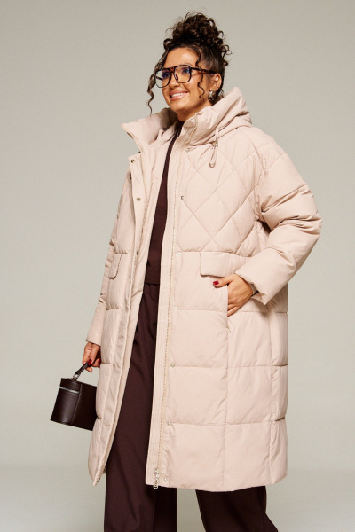 Пальто Beautiful&Free 8016 песочный - фото 8