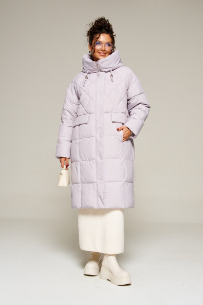 Пальто Beautiful&Free 8016 светло-серый - фото 2