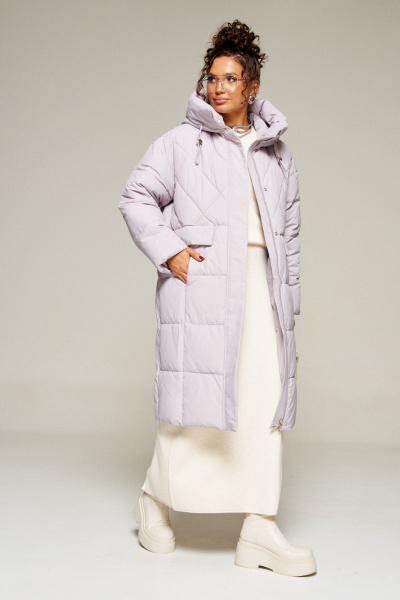 Пальто Beautiful&Free 8016 светло-серый - фото 5