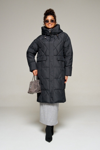 Пальто Beautiful&Free 8016 черный - фото 1