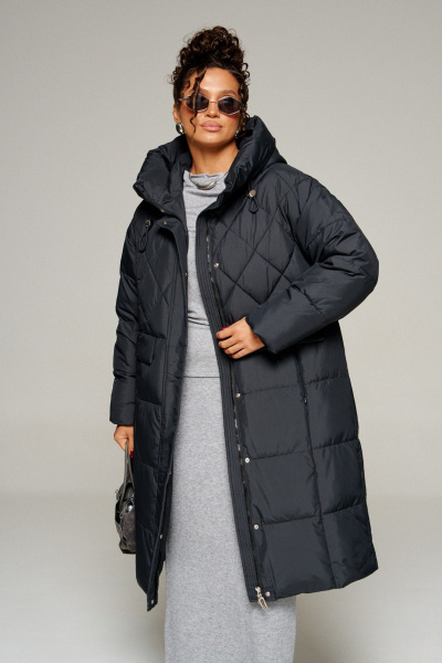 Пальто Beautiful&Free 8016 черный - фото 7