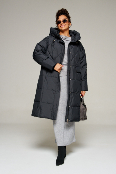 Пальто Beautiful&Free 8016 черный - фото 6