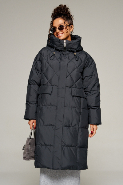 Пальто Beautiful&Free 8016 черный - фото 3