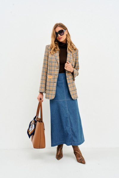 Жакет Mars design 1069 клетка_горчичная - фото 11