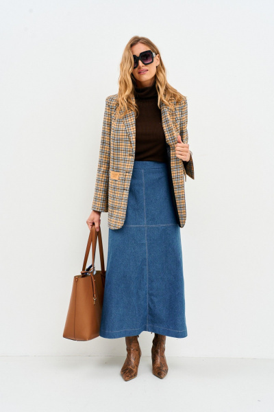 Жакет Mars design 1069 клетка_горчичная - фото 9