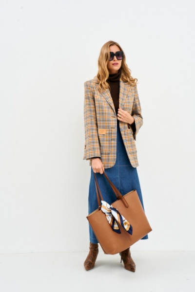 Жакет Mars design 1069 клетка_горчичная - фото 5