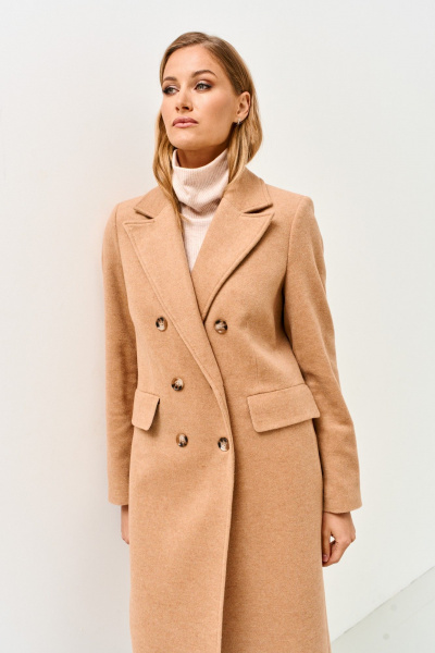 Пальто Mars design 1077 бежевый - фото 11