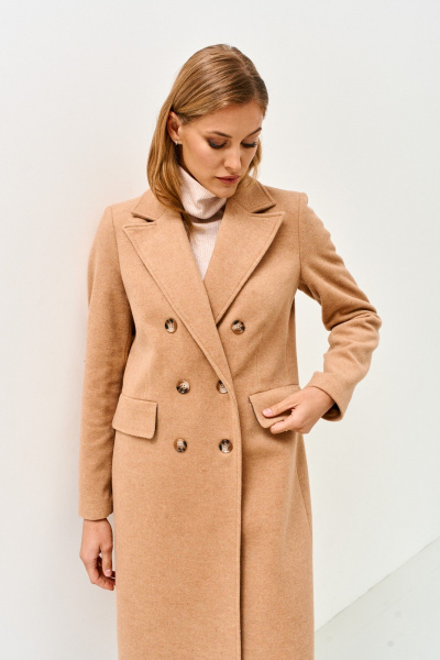 Пальто Mars design 1077 бежевый - фото 9