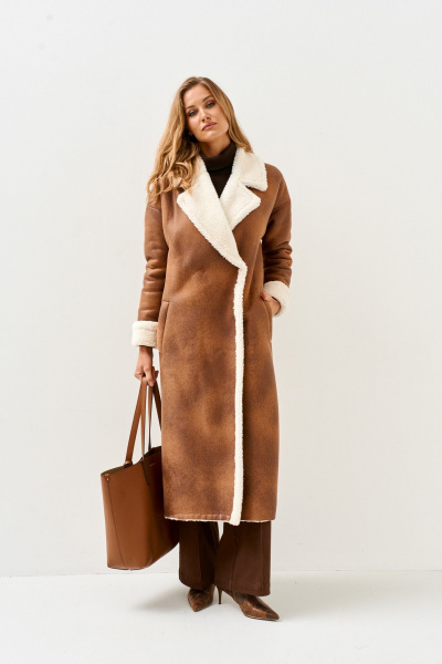 Пальто Mars design 1079 рыжий - фото 4