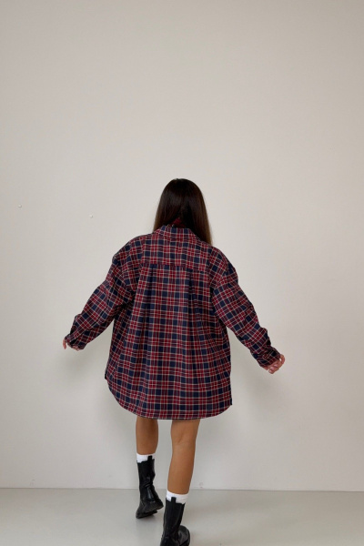 Блуза Mars design 1081 клетка_сине_красная - фото 6