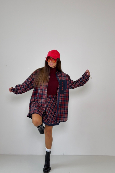 Шорты Mars design 1082 клетка_сине-красная - фото 13