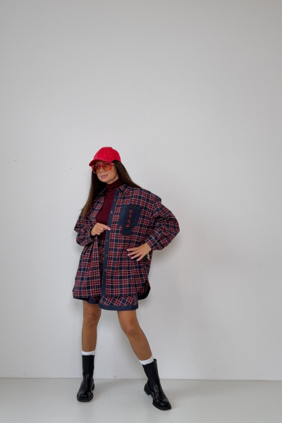 Шорты Mars design 1082 клетка_сине-красная - фото 12