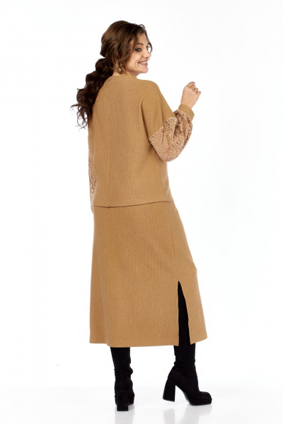 Джемпер, юбка Элль-стиль 2430 кэмел - фото 4