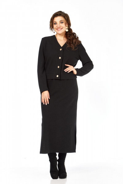 Джемпер, юбка Элль-стиль 2431 черный - фото 10