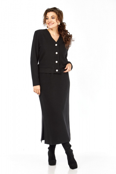 Джемпер, юбка Элль-стиль 2431 черный - фото 9