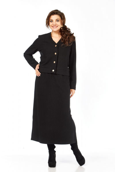 Джемпер, юбка Элль-стиль 2431 черный - фото 7