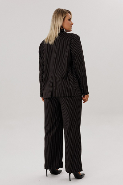 Брюки, жакет OVERYOU М222 черно-белый_полоска - фото 5