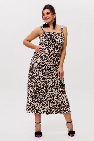 Топ, юбка Anelli 1753 леопардовый_шик - фото 10