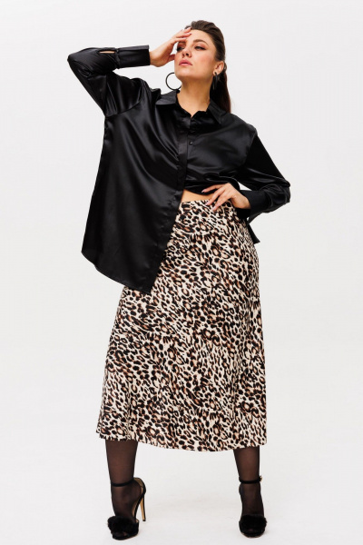 Топ, юбка Anelli 1753 леопардовый_шик - фото 7