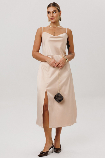 Платье Anelli 1586 сливочный_латте - фото 9