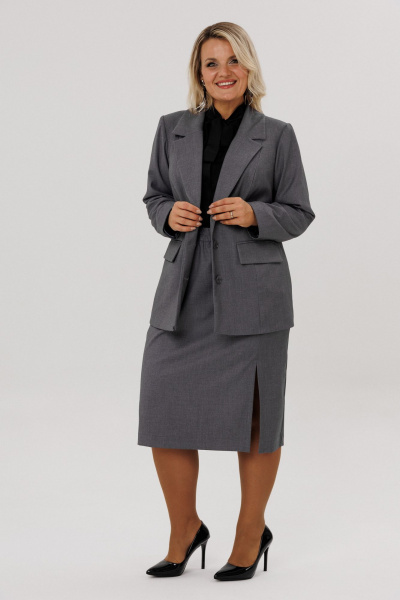 Юбка OVERYOU М227 серый - фото 6