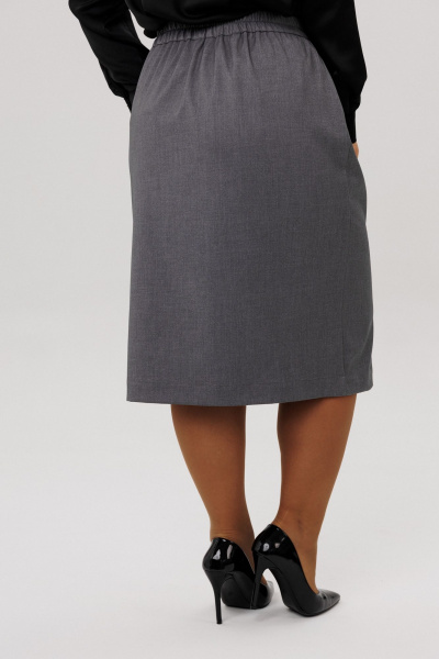 Юбка OVERYOU М227 серый - фото 3